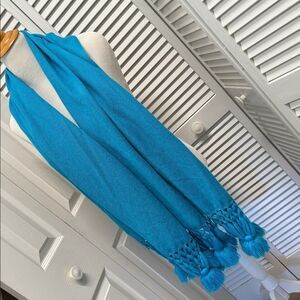 Blue Tassel Scarf